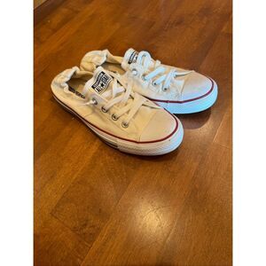 Woman’s converse white sneakers size 10